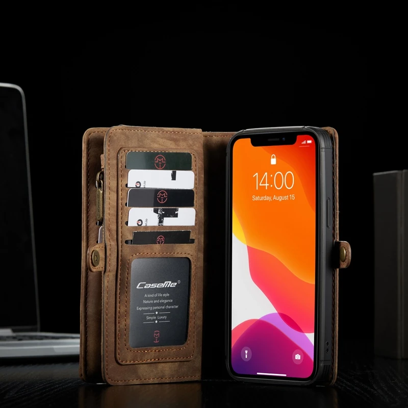 For iPhone 12 13 14 15 16 17 Pro Max Case Flip Leather Wallet Phone Bag Cover For Coque iPhone 15 12 13 Mini 12Pro 14 Plus Case