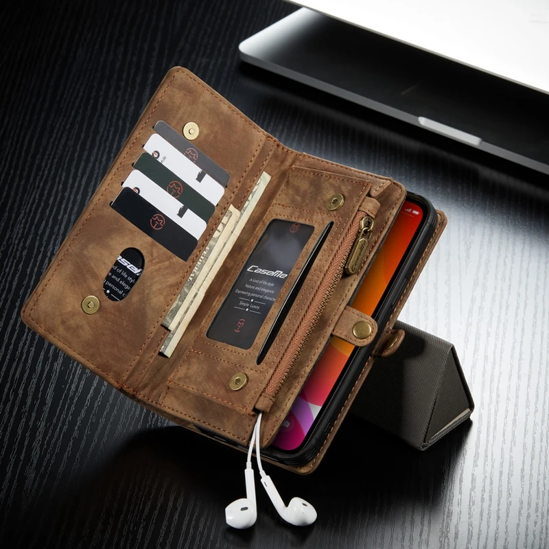 For iPhone 12 13 14 15 16 17 Pro Max Case Flip Leather Wallet Phone Bag Cover For Coque iPhone 15 12 13 Mini 12Pro 14 Plus Case