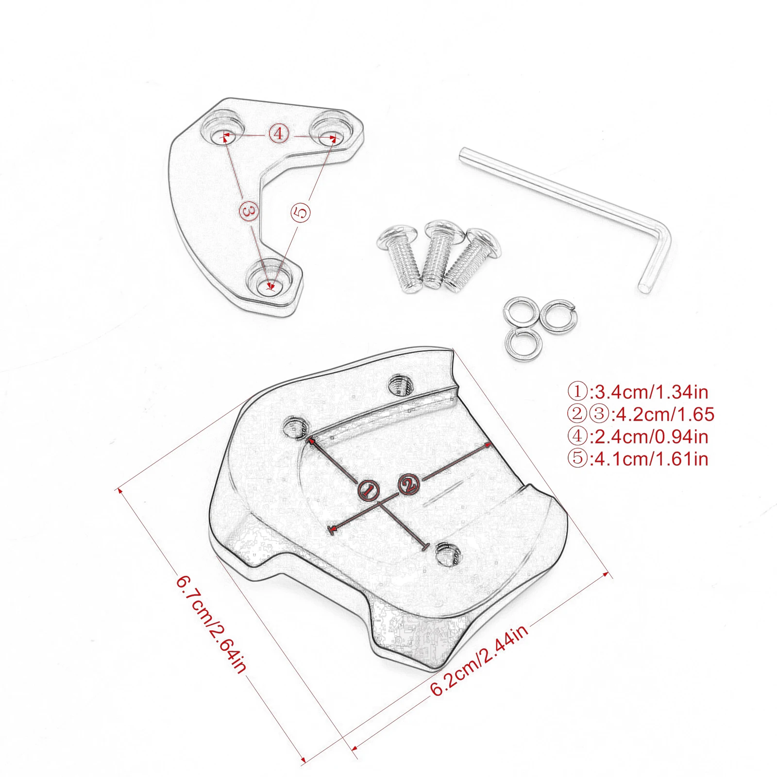 For Honda Rebel CMX300 CMX500 CMX 300 500 All Years Motorcycle Kickstand Extension Foot Side Stand Enlarger Support Plate Pad