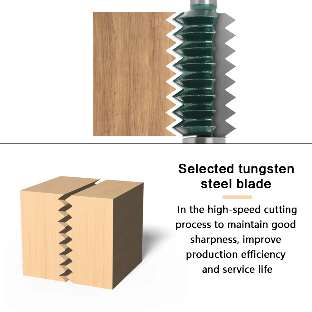 12 Shank Raised panel"V"joint Bits Finger Joint Glue Milling Cutter for Wood Tenon Woodwork Cone Tenon Milling Tenoning Machine