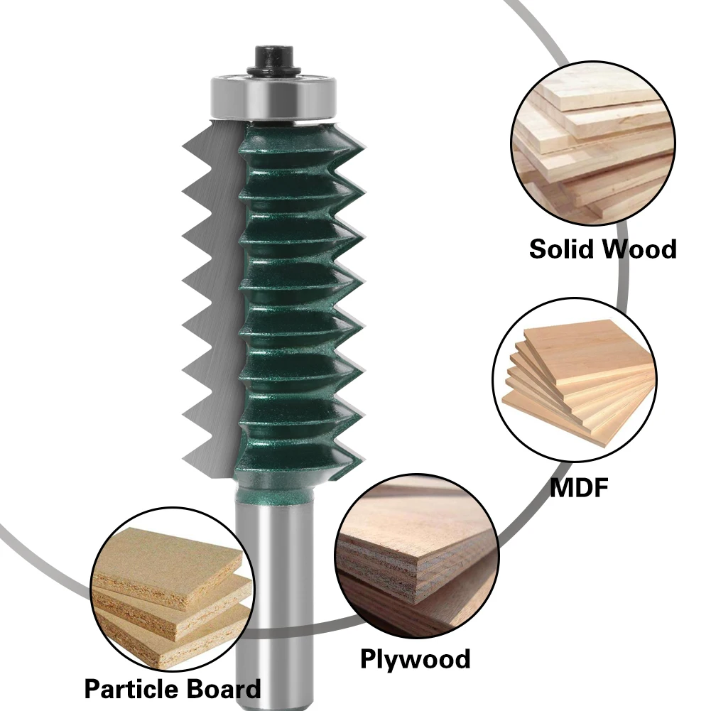12 Shank Raised panel"V"joint Bits Finger Joint Glue Milling Cutter for Wood Tenon Woodwork Cone Tenon Milling Tenoning Machine