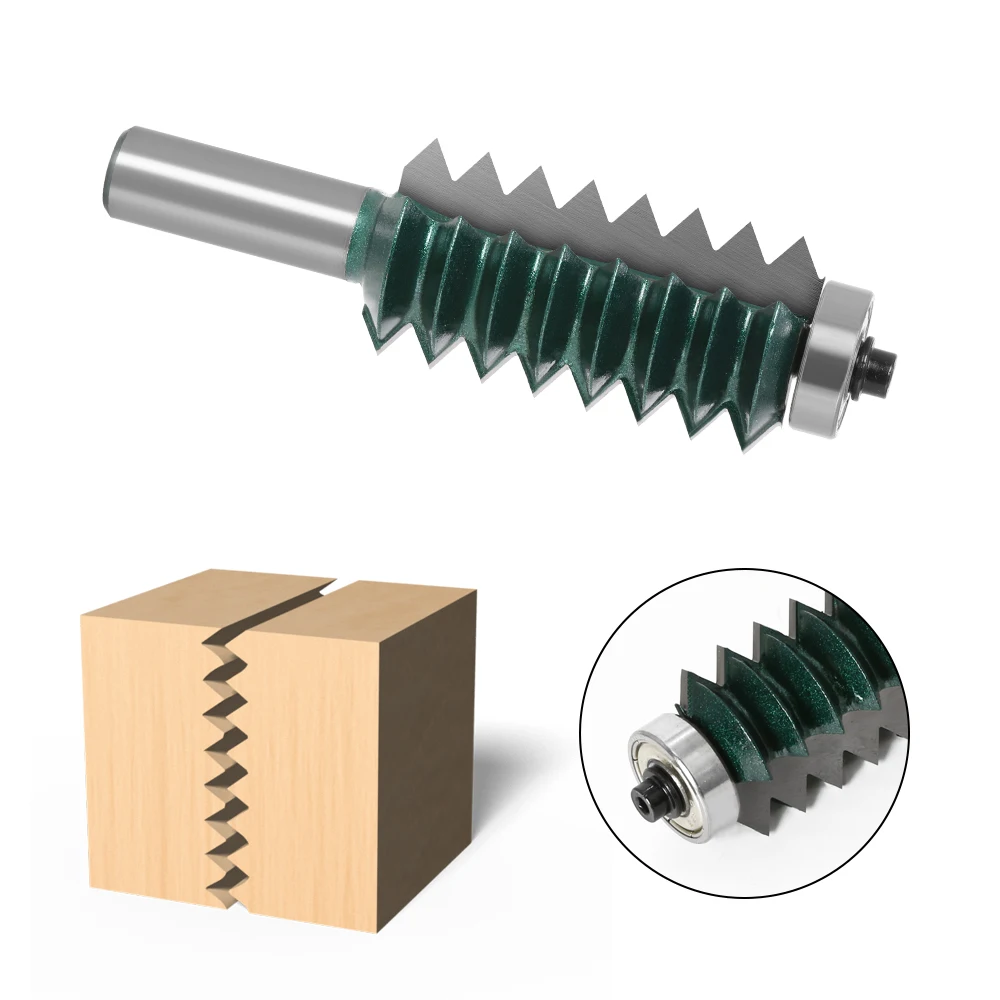 12 Shank Raised panel"V"joint Bits Finger Joint Glue Milling Cutter for Wood Tenon Woodwork Cone Tenon Milling Tenoning Machine