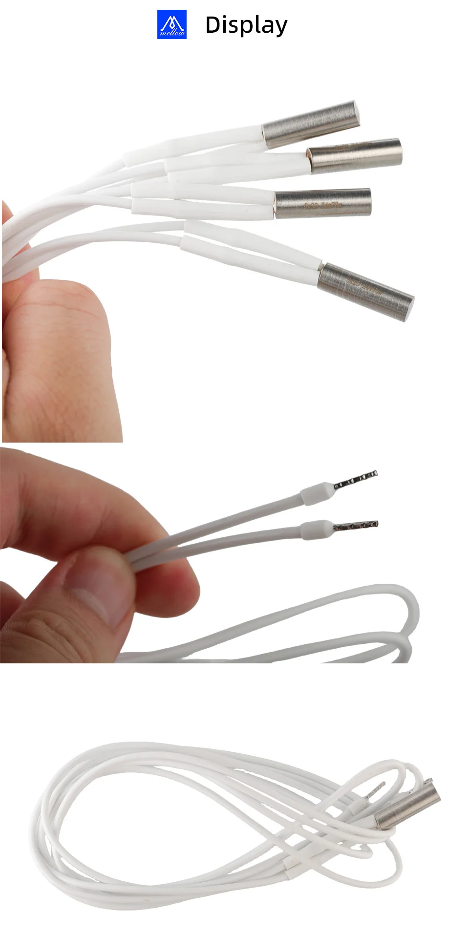 Mellow 1pcs 3D Printer Parts Heating Tube 6*20mm 12V 24V 70W Ceramic Cartridge Heater for Mk8 CR10 Ender 3 V6 HotEnd J-Head
