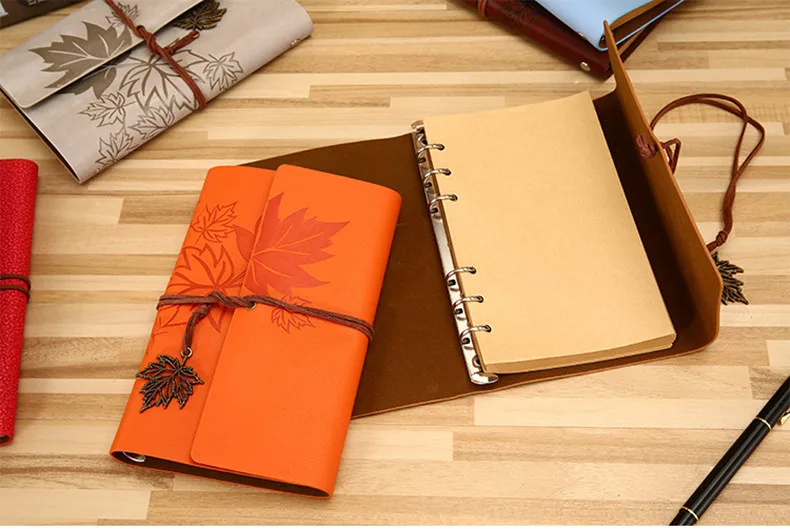 A5 A6 A7 Travelers Vintage Notebook PU Leather Blank Kraft Diary Note Book Journal Sketchbook Stationery School Office Supplies