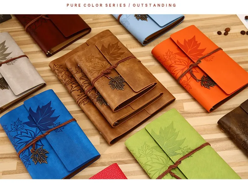 A5 A6 A7 Travelers Vintage Notebook PU Leather Blank Kraft Diary Note Book Journal Sketchbook Stationery School Office Supplies