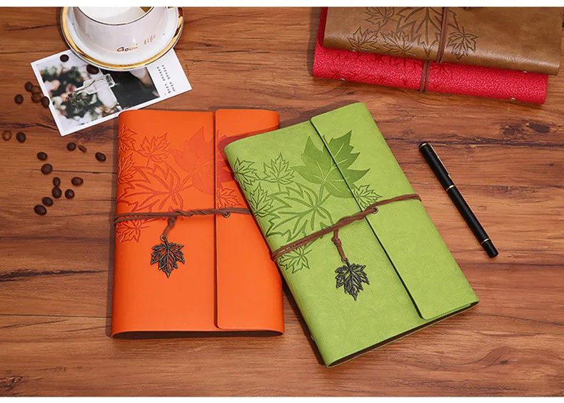 A5 A6 A7 Travelers Vintage Notebook PU Leather Blank Kraft Diary Note Book Journal Sketchbook Stationery School Office Supplies