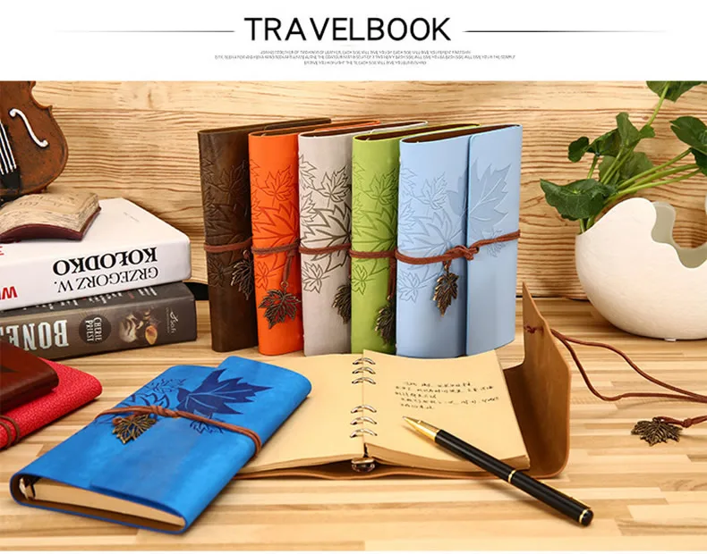 A5 A6 A7 Travelers Vintage Notebook PU Leather Blank Kraft Diary Note Book Journal Sketchbook Stationery School Office Supplies