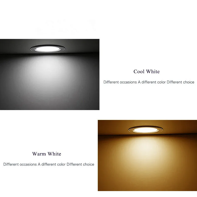 LED Downlight 220V Dimmable Three colors dimming 5W 7W 9W 12W 15W Recessed LED Ceiling Downlight Light Cold Warm white Lamp