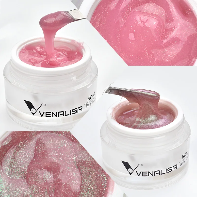 VENALISA Clear Color Extension Gel Pearl Glittle Gel Canni Supply Camouflage Fasting Jelly Nail Gel Self Leveling Acrylic Gel