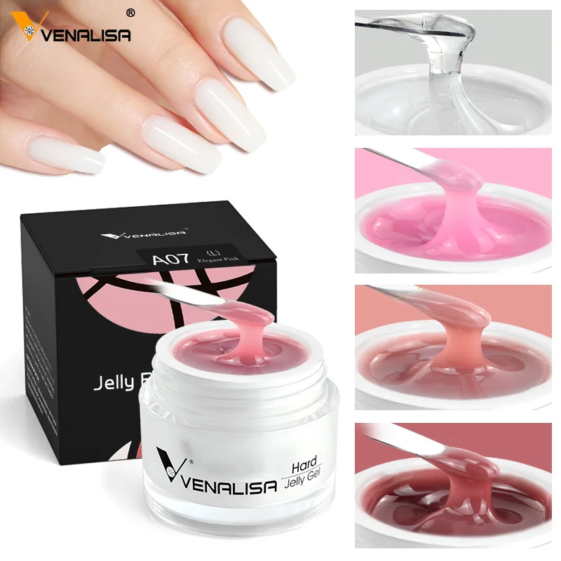 VENALISA Clear Color Extension Gel Pearl Glittle Gel Canni Supply Camouflage Fasting Jelly Nail Gel Self Leveling Acrylic Gel
