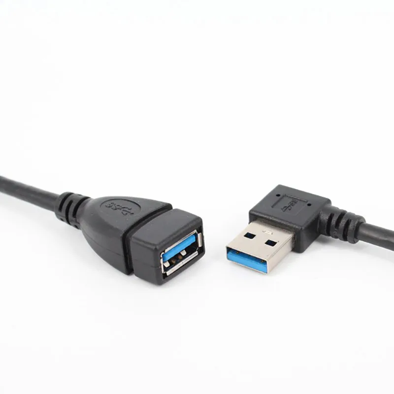 20cm USB 3.0 Right / Left /Up/Down Angle 90 Degree Extension Cable Male To Female Adapter Cord USB Cables Extension Cord