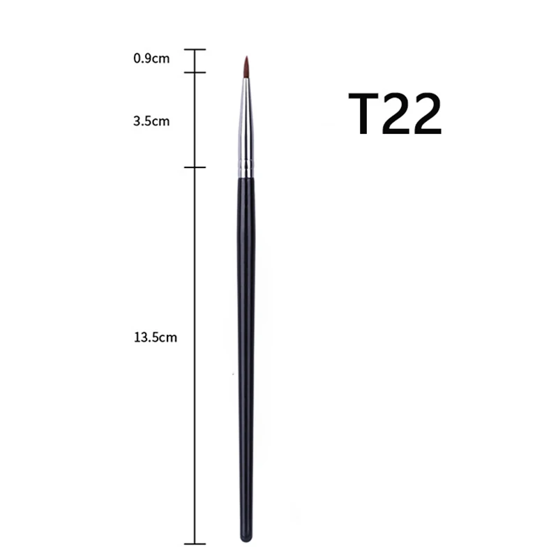 T22 Fine Eyeliner Makeup Brush Liquid Gel Eyeliner Brush Precision Thin Long Eyeliner Brush Professional Eye Liner Makeup Tool