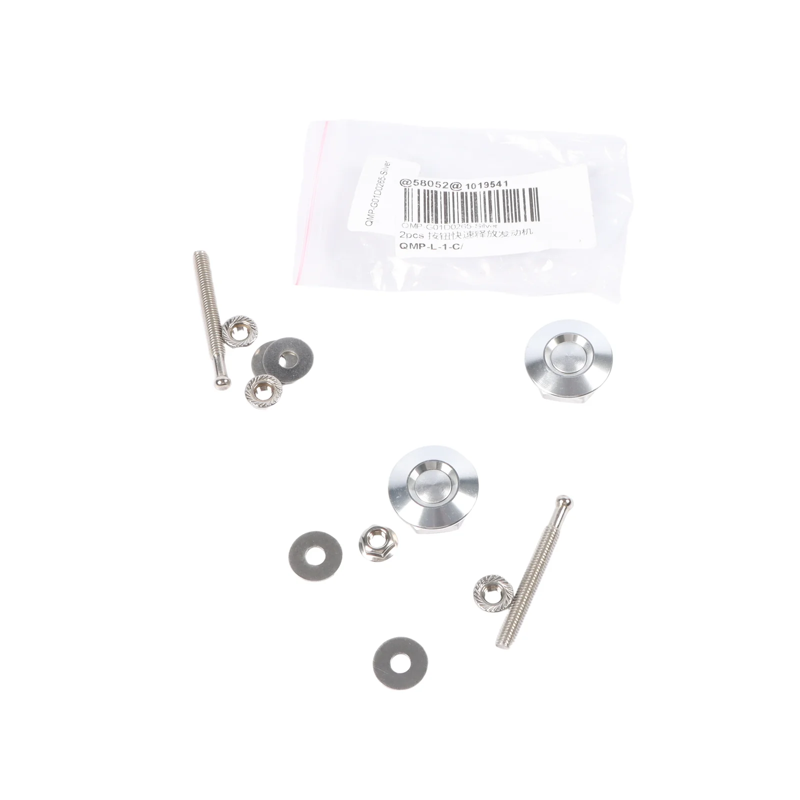 2x Universal Aluminum Bumper Quick Release Fasteners Kit Fit for Car Trunk Fender Hatch Lid Black Engine Bonnet Lock Latch Clips