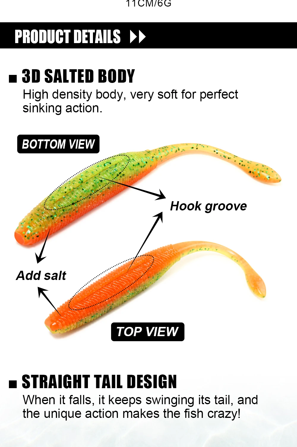 Spinpoler Stick Worm Softbait Fishing Lure Salted Straight Tail 75mm 90mm 110mm Perfect Swimming Plastics Dream Shot Soft 10pcs