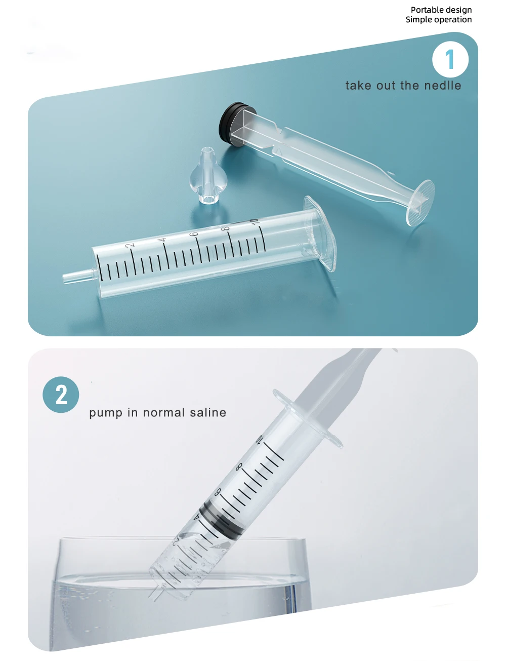 Baby Nose Cleaner 2Pcs Nasal Washer Needle Tube Washer 10ML Infant Nasal Aspirator Cleaner Syringe Washing Baby Care Tools