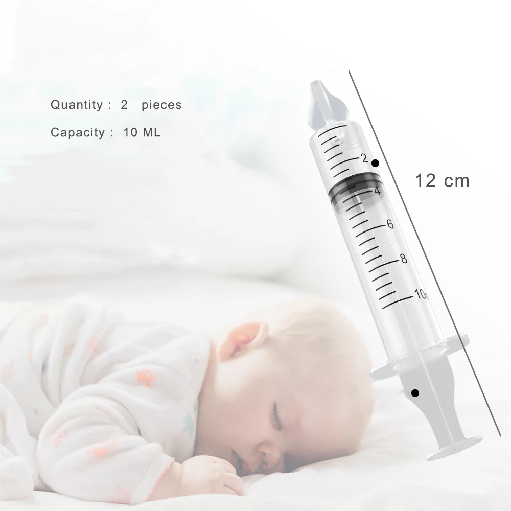 Baby Nose Cleaner 2Pcs Nasal Washer Needle Tube Washer 10ML Infant Nasal Aspirator Cleaner Syringe Washing Baby Care Tools