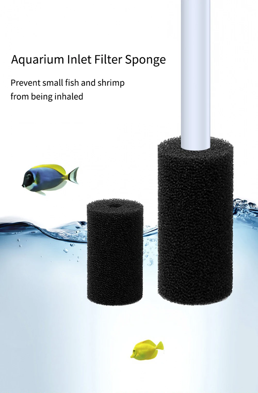 Aquarium Pre Filter Sponge Fish Tank Inflow Inlet Filter Foam Roll For Prevent Small Fish Shrimp Being Sucked Filter Barrel Tool