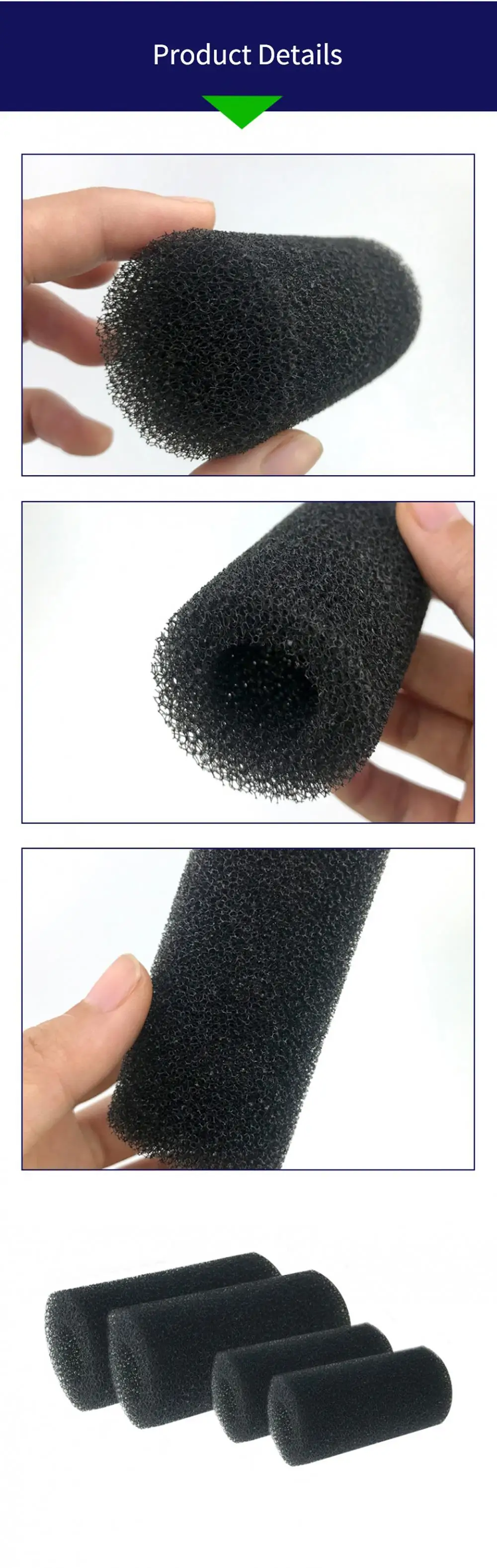 Aquarium Pre Filter Sponge Fish Tank Inflow Inlet Filter Foam Roll For Prevent Small Fish Shrimp Being Sucked Filter Barrel Tool