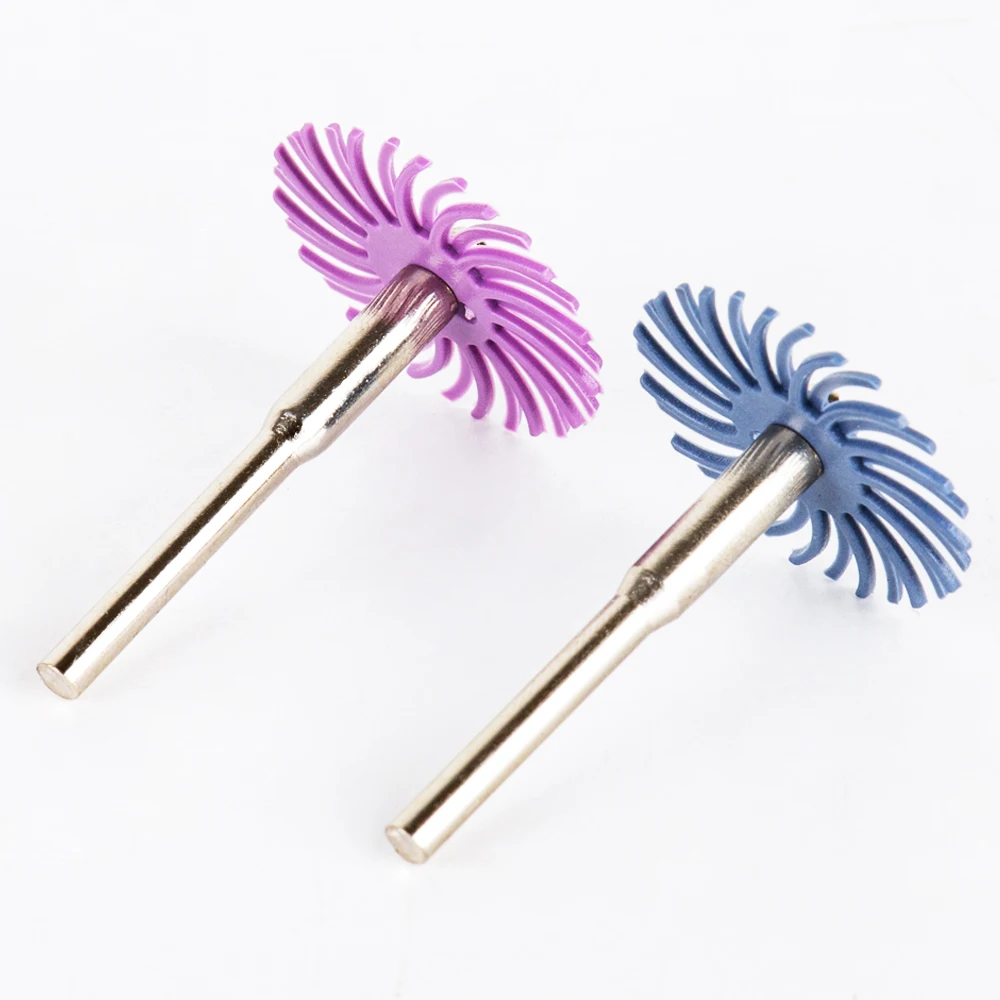 1" Radial Bristle Disc Kit Abrasive Brush 3/2.35mm Shank Detail Polishing Wheel for Rotary Tool Accessories
