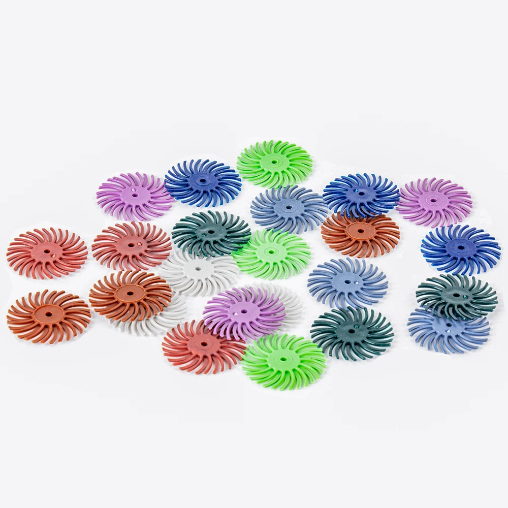 1" Radial Bristle Disc Kit Abrasive Brush 3/2.35mm Shank Detail Polishing Wheel for Rotary Tool Accessories
