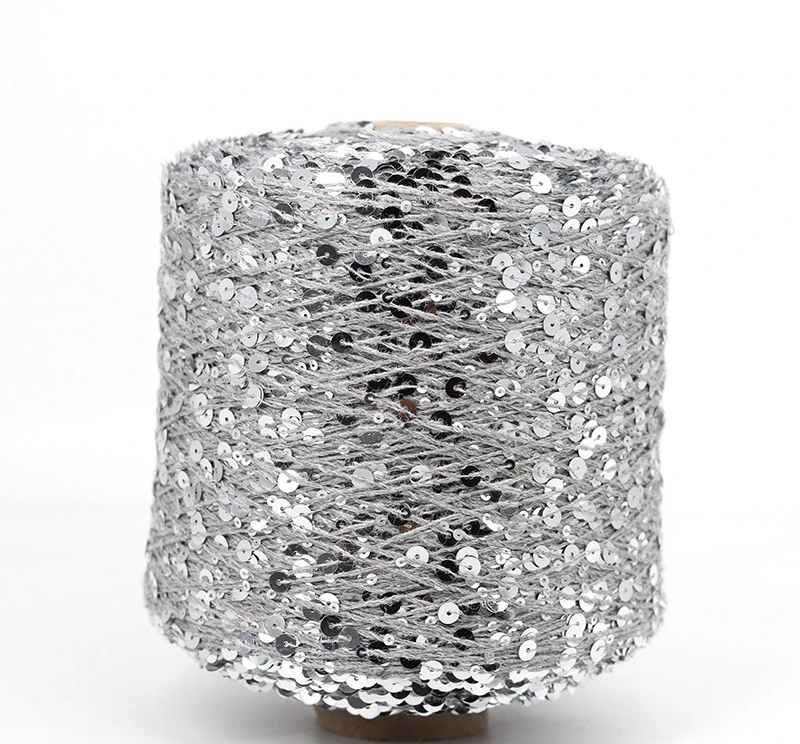 50G/Ball 49 Colors Golden Sliver Sequin Yarn Sparkle Glitter Threads Knitting Lurex Crochet Sweater Craft DIY Bag