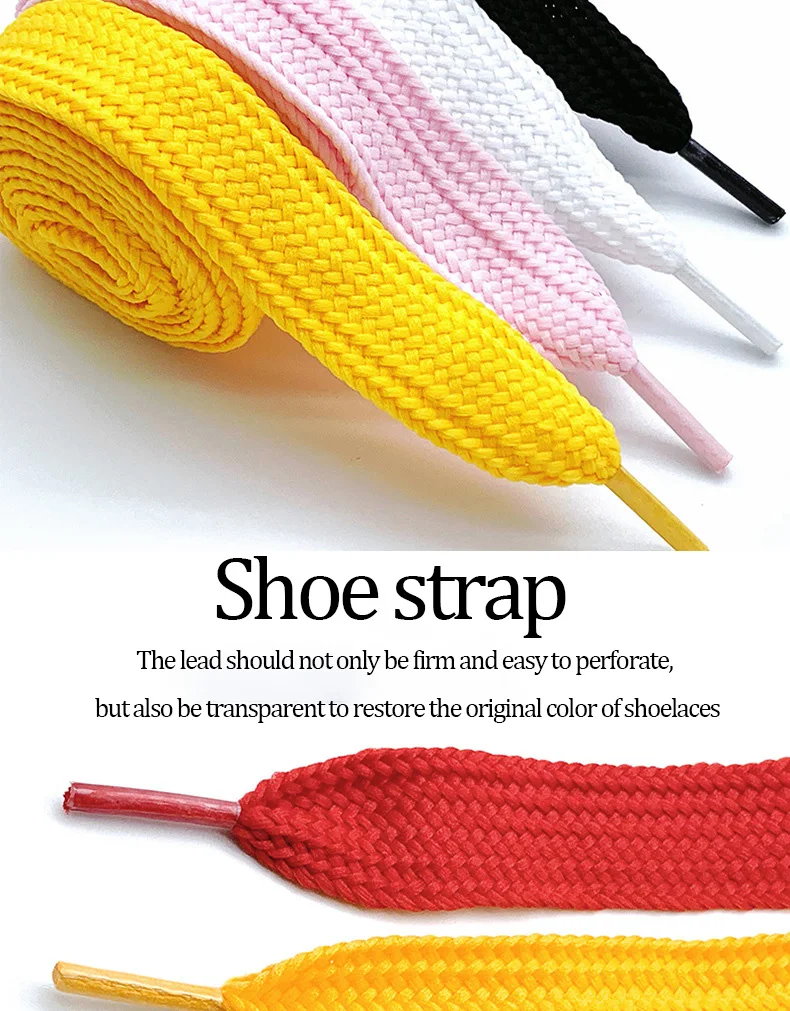 Flat Wide Shoelaces 2cm 1Pair Thick Soft Casual Sneakers Running Sports Shoe Laces 100/120/140/160CM Fashion Shoes Accessories