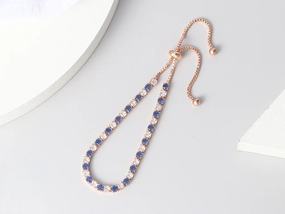 Adjustable Multicolor Tennis Bracelets for Women Ladies Wedding Rainbow Colorful Zircon Charm Bracelet Hand Chain Jewelry DZH043