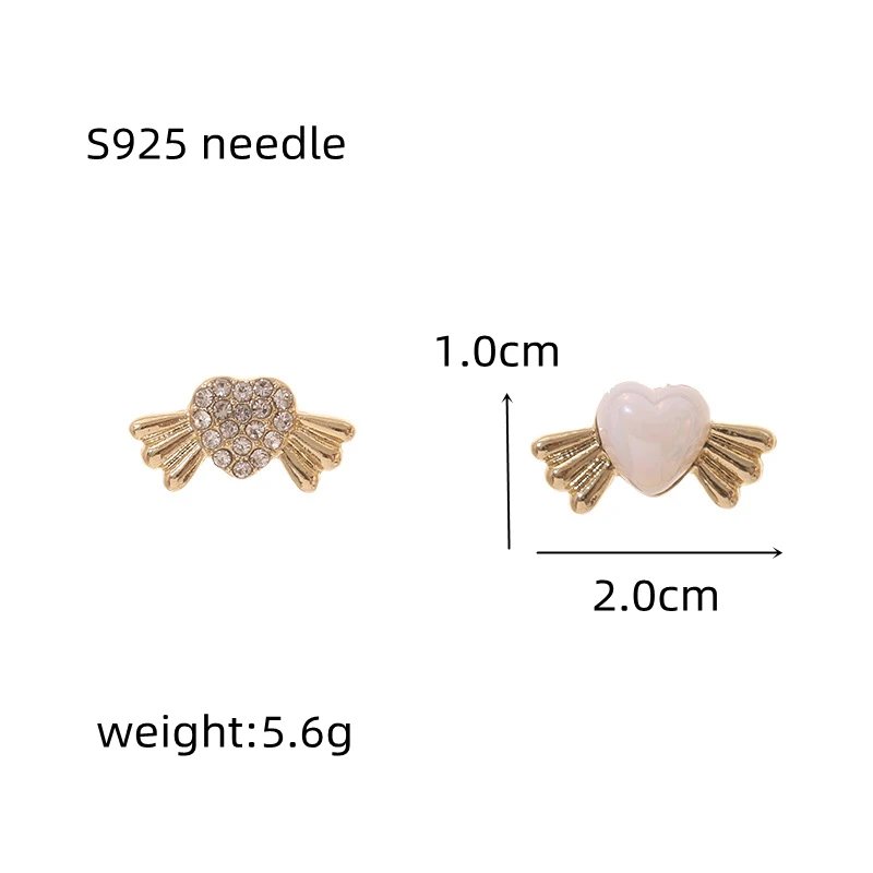 White Color Flower Dangle Earrings for Women Heart Flower Round Leaf Triangle Pearl Bowknot Round Earring Jewelry Brincos
