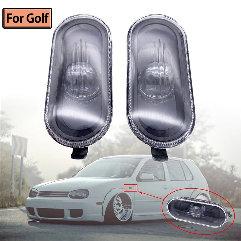 2 Pcs Car Side Marker Turn Signal Light Repeater for VW Golf 4 MK4 1998 - 2006 Car-Styling Side Marker Lamp Cover