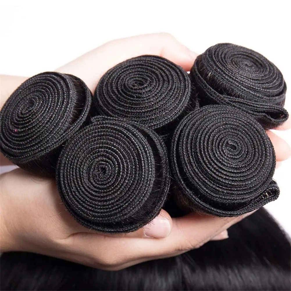 Tissage Straight Hair Bundles 1/3/4 PCS Natural Human Woman Hair Brazilian Weave 10A Human Hair Extensions Delivery 3 Day France