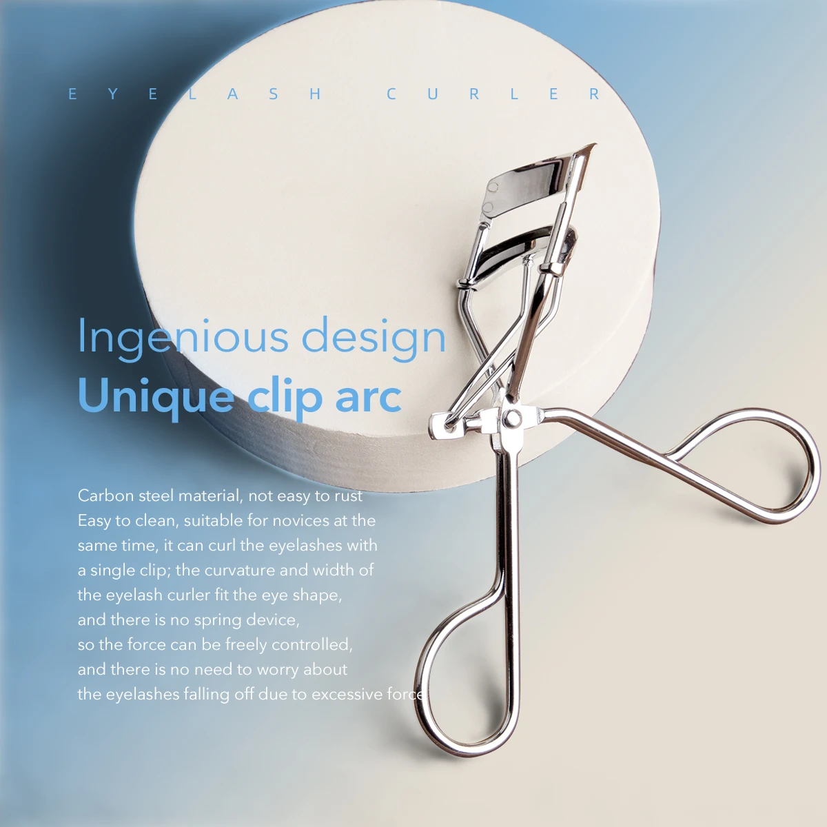 IMAGIC 1Pcs Silver Protable Long Lasting Professional Natural Curling Not Hurt Eyelashes Folding False Beauty Tools Cosmetic