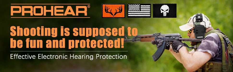 ZOHAN Ear Protection Electronic Hearing Protection Sparta Active Protector for Shooting Earmuffs NRR 23dB Noise Reduction