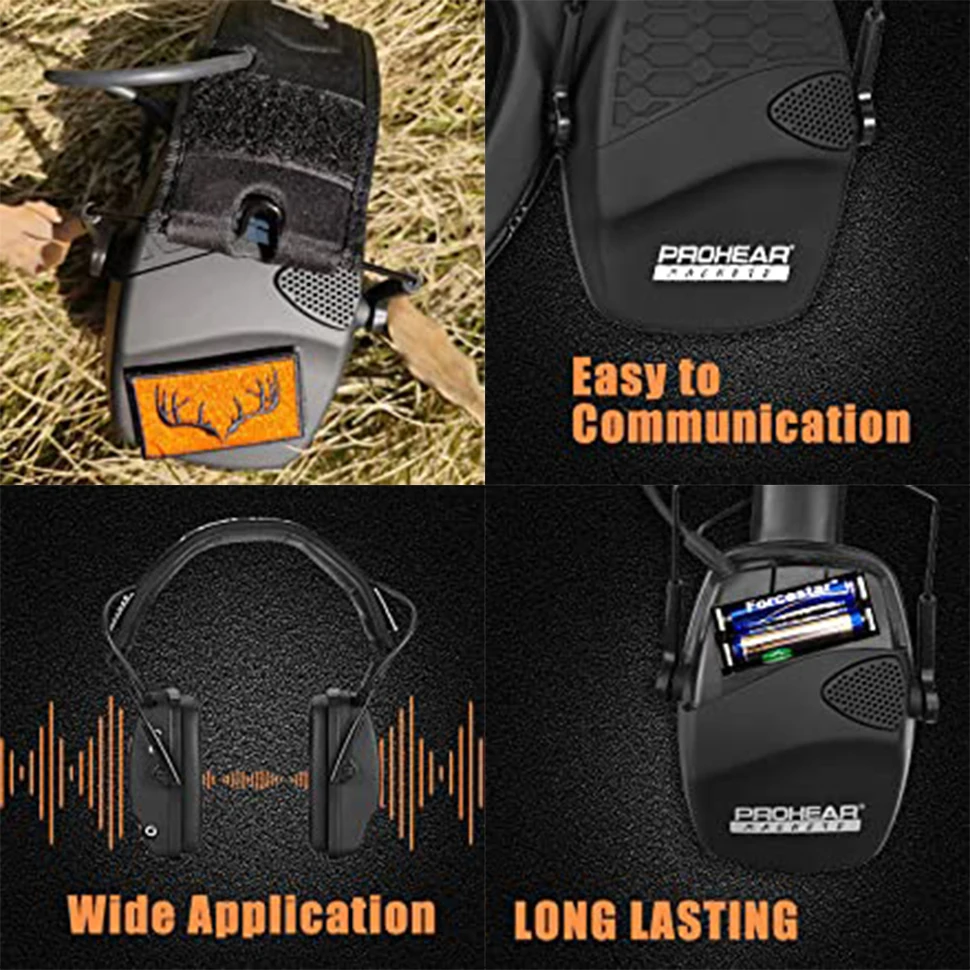 ZOHAN Ear Protection Electronic Hearing Protection Sparta Active Protector for Shooting Earmuffs NRR 23dB Noise Reduction