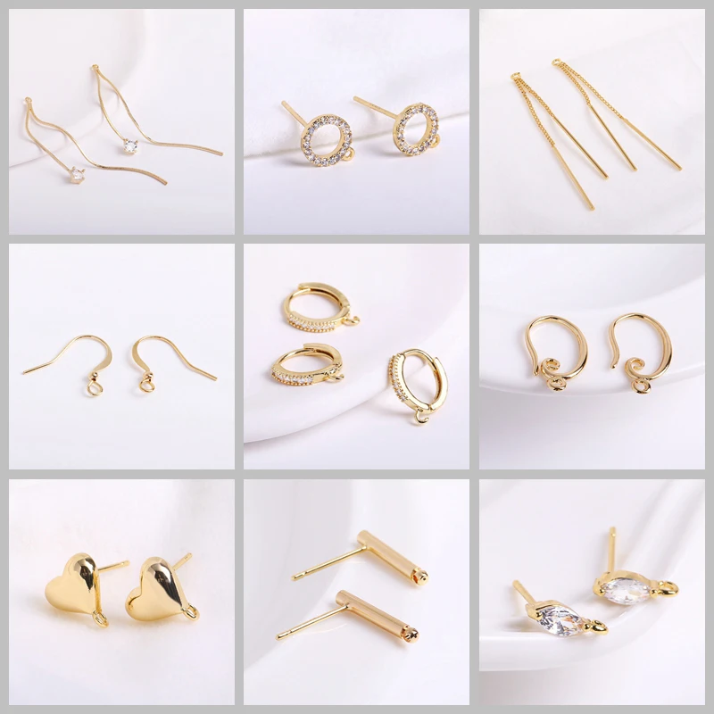 Trendy 18K Gold Plated Hinged Necklace Enhancer For DIY Necklace Making Supplies Brass Pendant Bail Jewelry Materials Wholesale