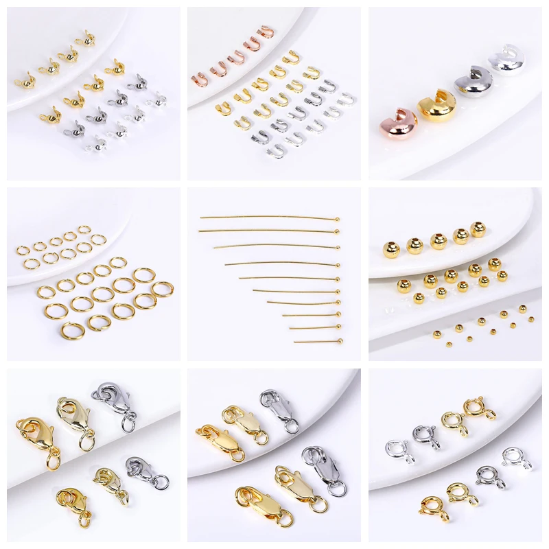 Trendy 18K Gold Plated Hinged Necklace Enhancer For DIY Necklace Making Supplies Brass Pendant Bail Jewelry Materials Wholesale