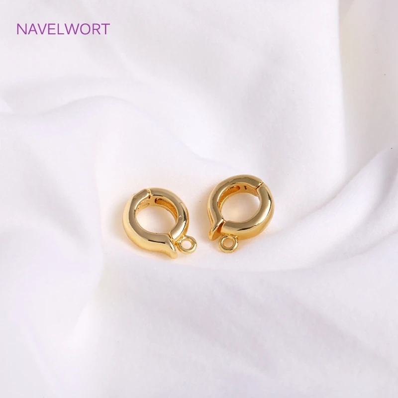 Trendy 18K Gold Plated Hinged Necklace Enhancer For DIY Necklace Making Supplies Brass Pendant Bail Jewelry Materials Wholesale