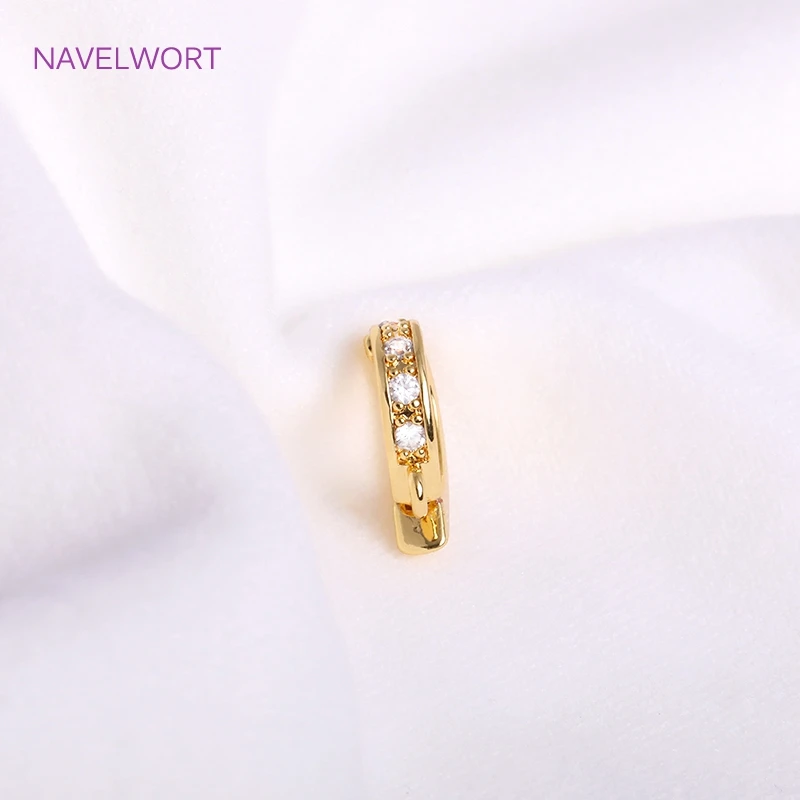 Trendy 18K Gold Plated Hinged Necklace Enhancer For DIY Necklace Making Supplies Brass Pendant Bail Jewelry Materials Wholesale