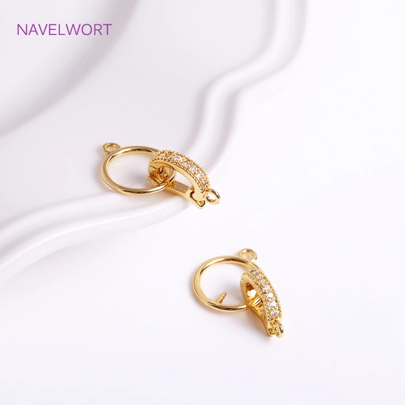 Trendy 18K Gold Plated Hinged Necklace Enhancer For DIY Necklace Making Supplies Brass Pendant Bail Jewelry Materials Wholesale