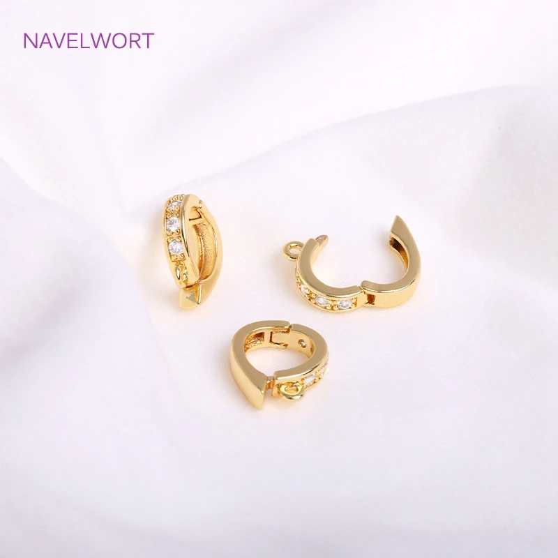 Trendy 18K Gold Plated Hinged Necklace Enhancer For DIY Necklace Making Supplies Brass Pendant Bail Jewelry Materials Wholesale