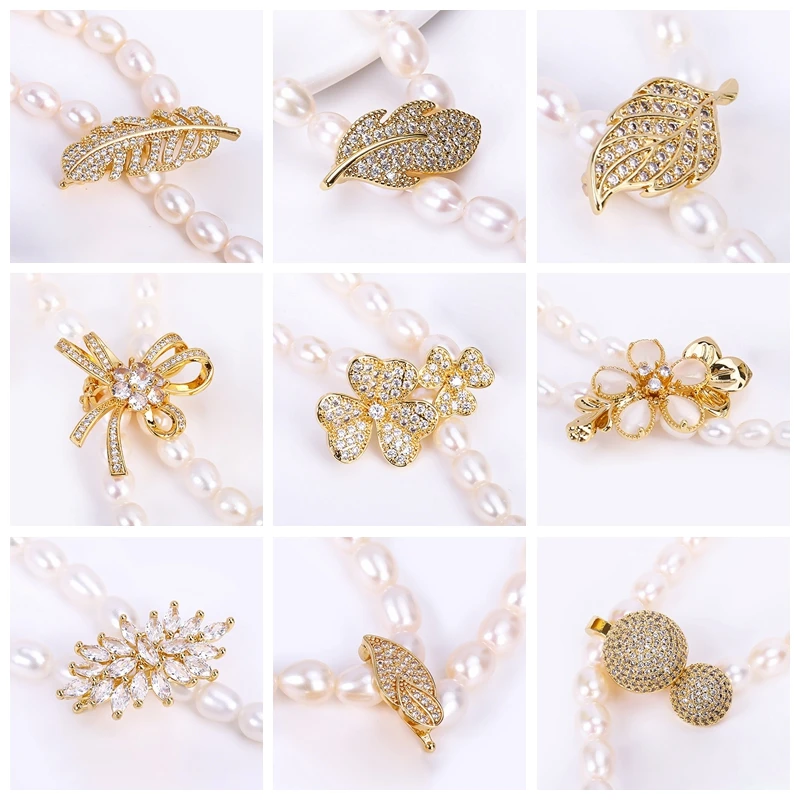Trendy 18K Gold Plated Hinged Necklace Enhancer For DIY Necklace Making Supplies Brass Pendant Bail Jewelry Materials Wholesale