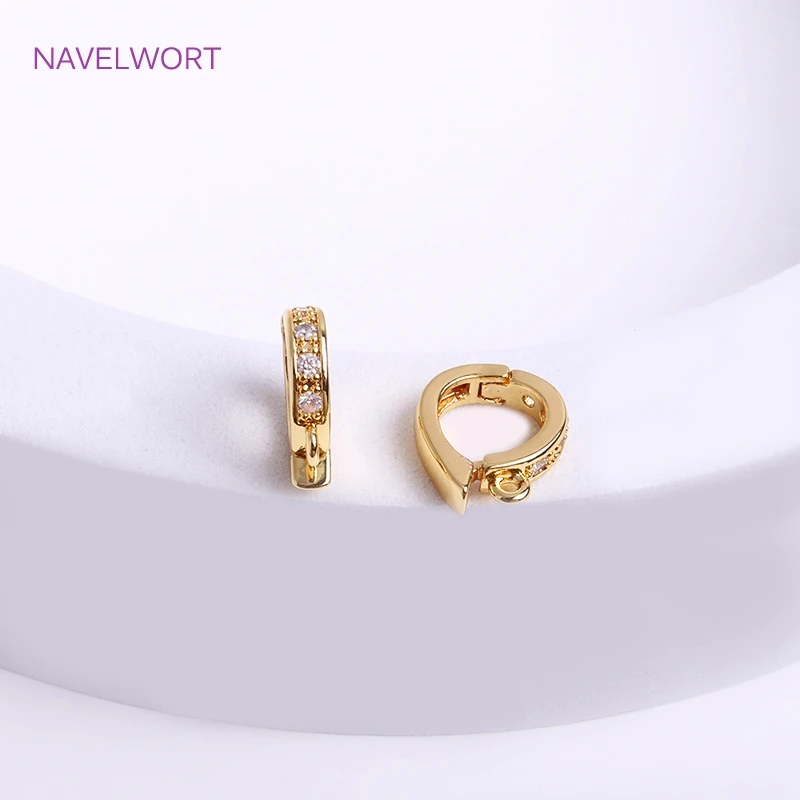 Trendy 18K Gold Plated Hinged Necklace Enhancer For DIY Necklace Making Supplies Brass Pendant Bail Jewelry Materials Wholesale