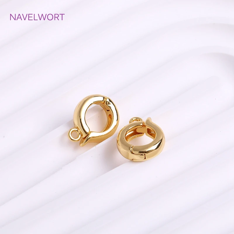 Trendy 18K Gold Plated Hinged Necklace Enhancer For DIY Necklace Making Supplies Brass Pendant Bail Jewelry Materials Wholesale