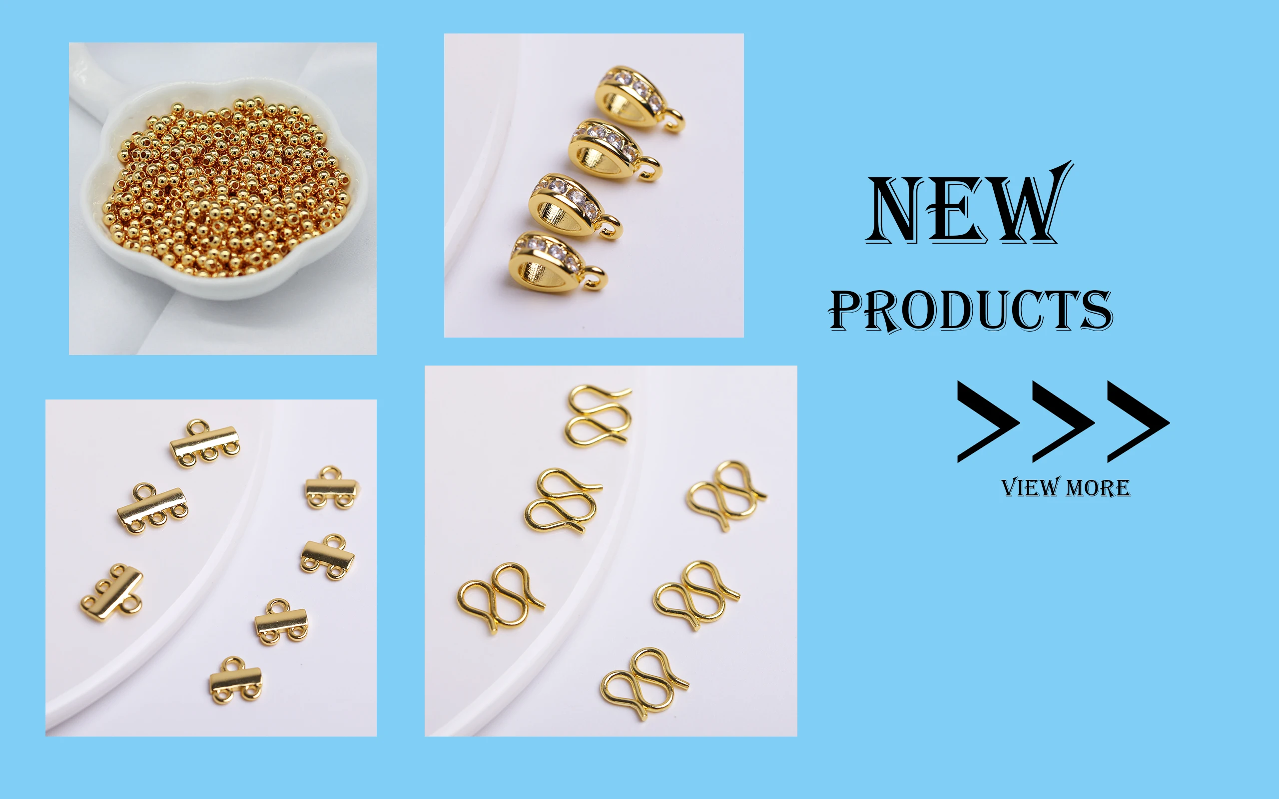 Trendy 18K Gold Plated Hinged Necklace Enhancer For DIY Necklace Making Supplies Brass Pendant Bail Jewelry Materials Wholesale