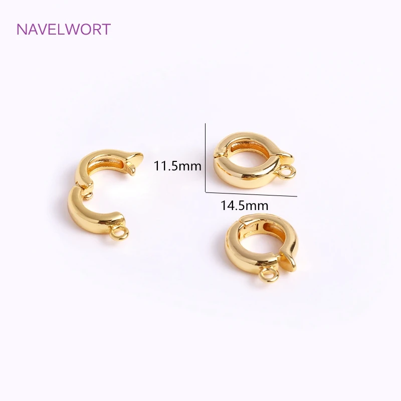 Trendy 18K Gold Plated Hinged Necklace Enhancer For DIY Necklace Making Supplies Brass Pendant Bail Jewelry Materials Wholesale