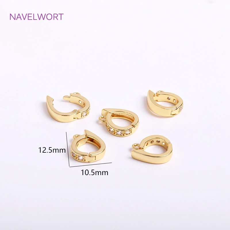 Trendy 18K Gold Plated Hinged Necklace Enhancer For DIY Necklace Making Supplies Brass Pendant Bail Jewelry Materials Wholesale