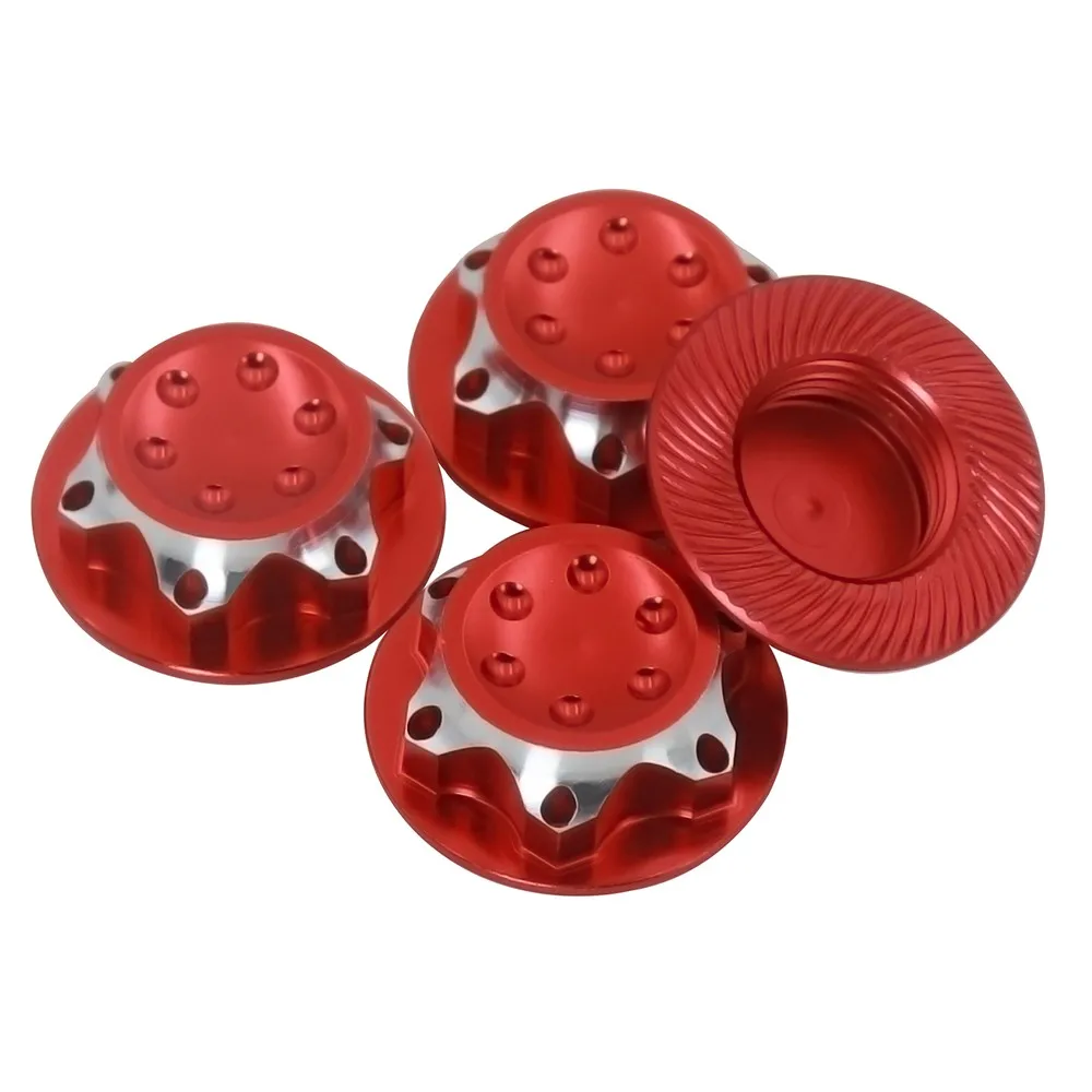 Aluminium Wheel Hub Cover Antidust Cover 17mm Hex Nut For Rc 1:8 X-maxx Summit E-revo Arrma Model Car Anti-skid Wheel Cover