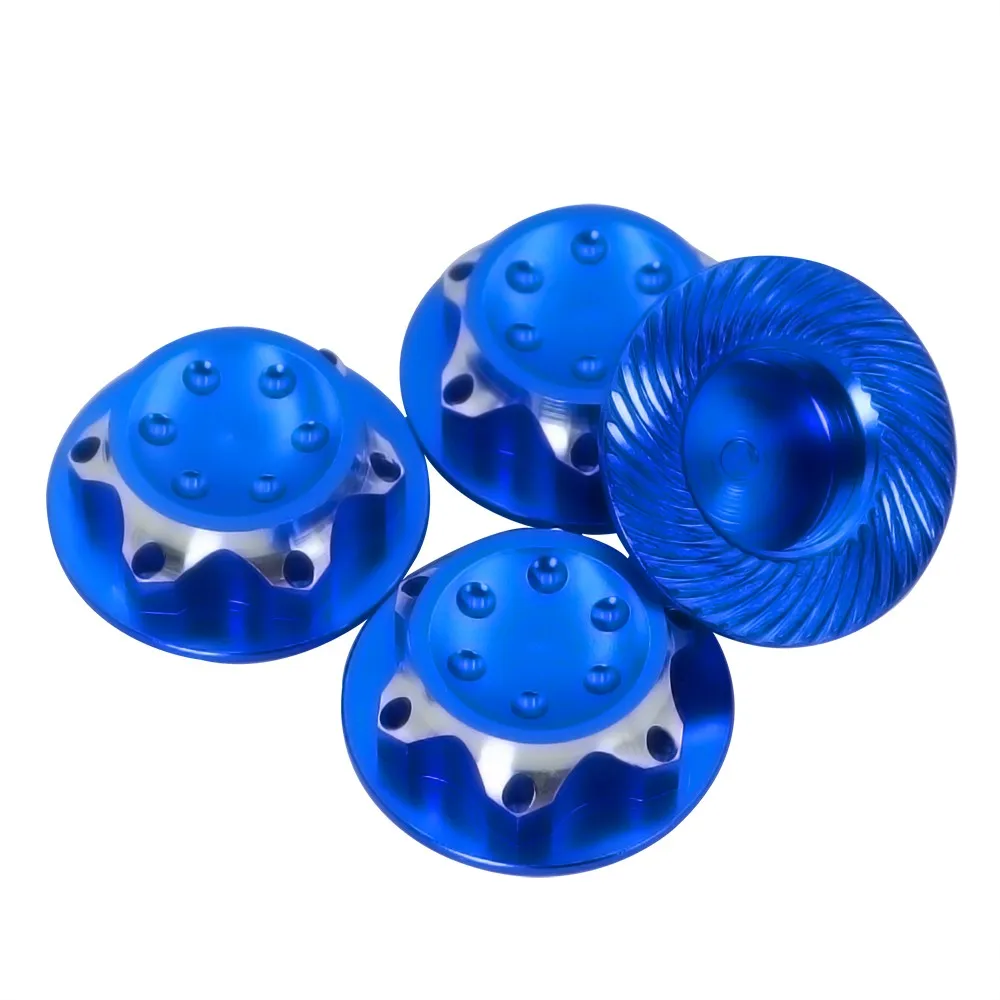 Aluminium Wheel Hub Cover Antidust Cover 17mm Hex Nut For Rc 1:8 X-maxx Summit E-revo Arrma Model Car Anti-skid Wheel Cover