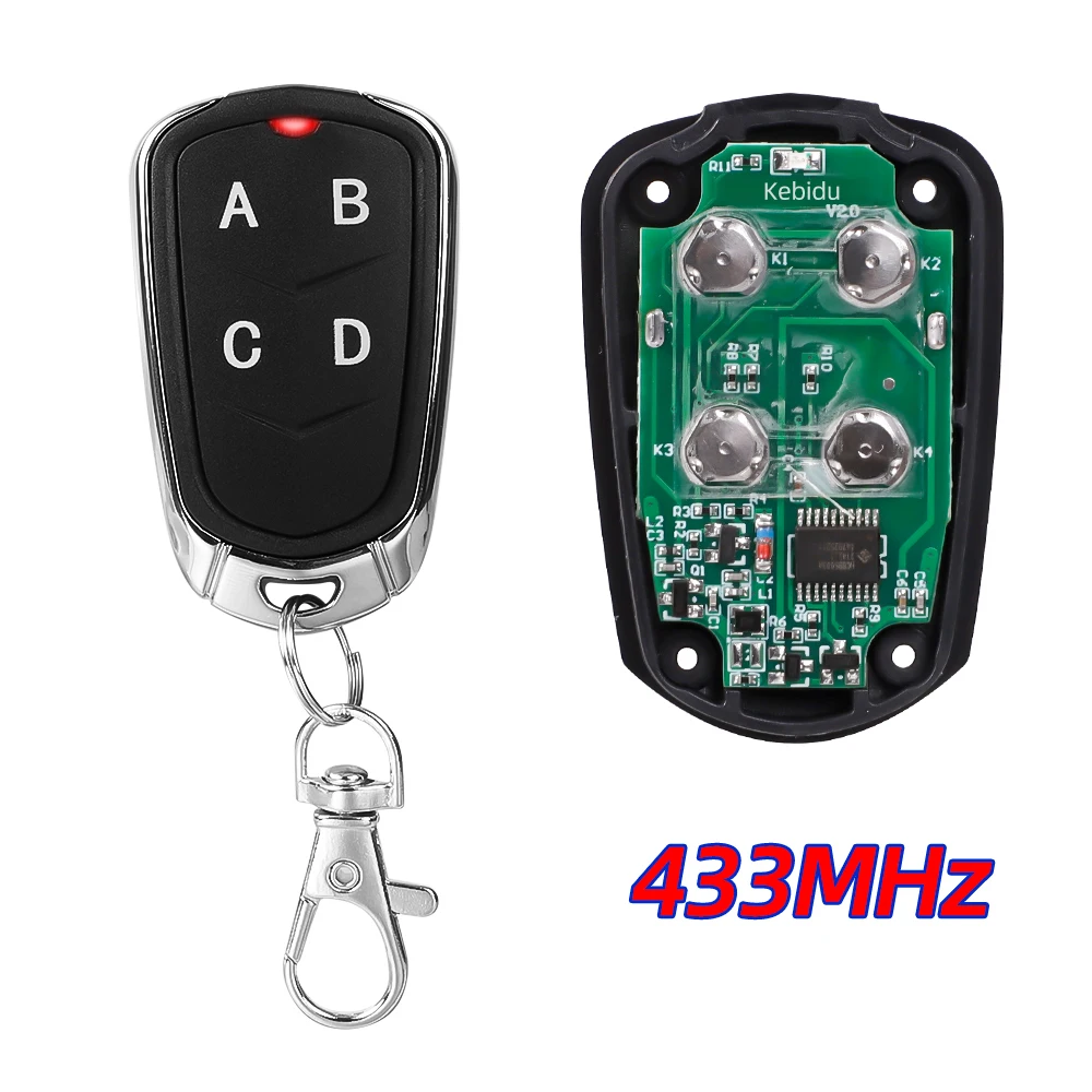 433Mhz 4CH Duplicator Remote Control Electric Gate Garage Door Opener Remote Controller Fixed Rolling Code Cloning Code Car Key