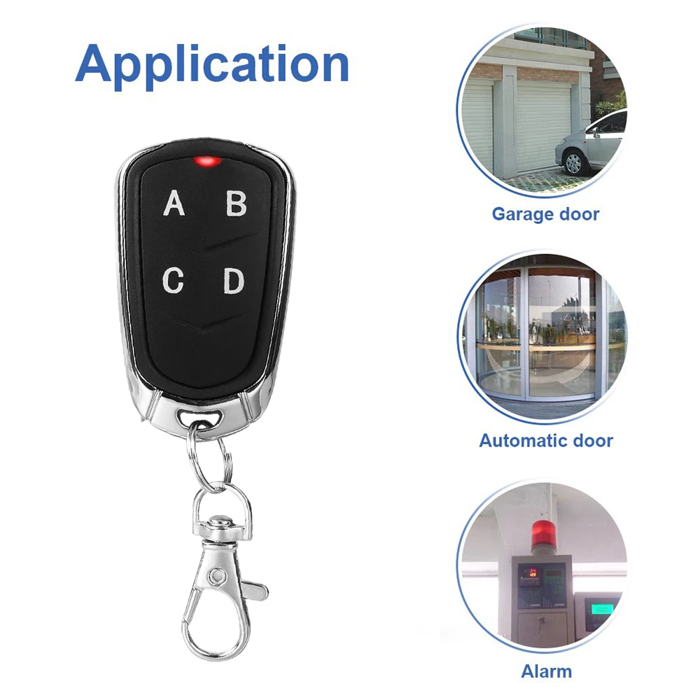 433Mhz 4CH Duplicator Remote Control Electric Gate Garage Door Opener Remote Controller Fixed Rolling Code Cloning Code Car Key