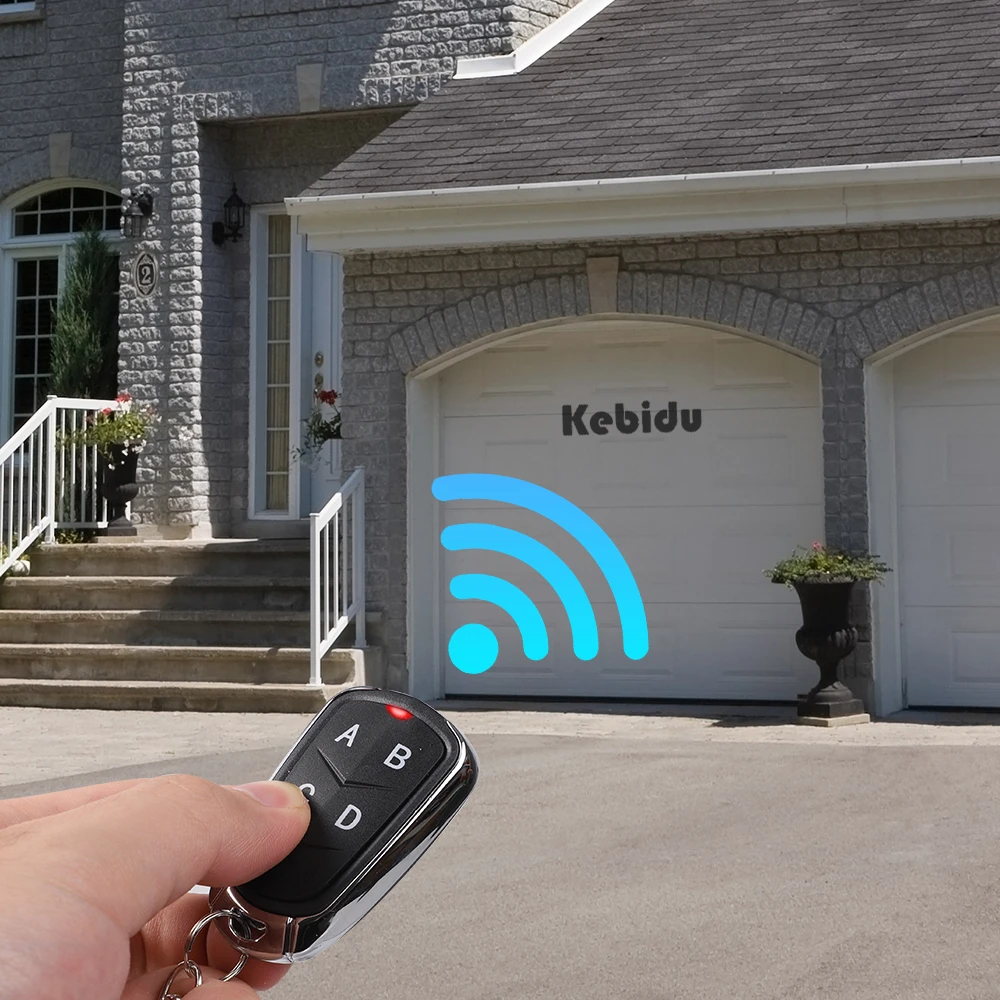 433Mhz 4CH Duplicator Remote Control Electric Gate Garage Door Opener Remote Controller Fixed Rolling Code Cloning Code Car Key
